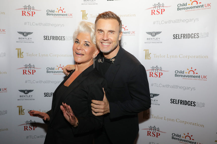 Liz Taylor and Gary Barlow