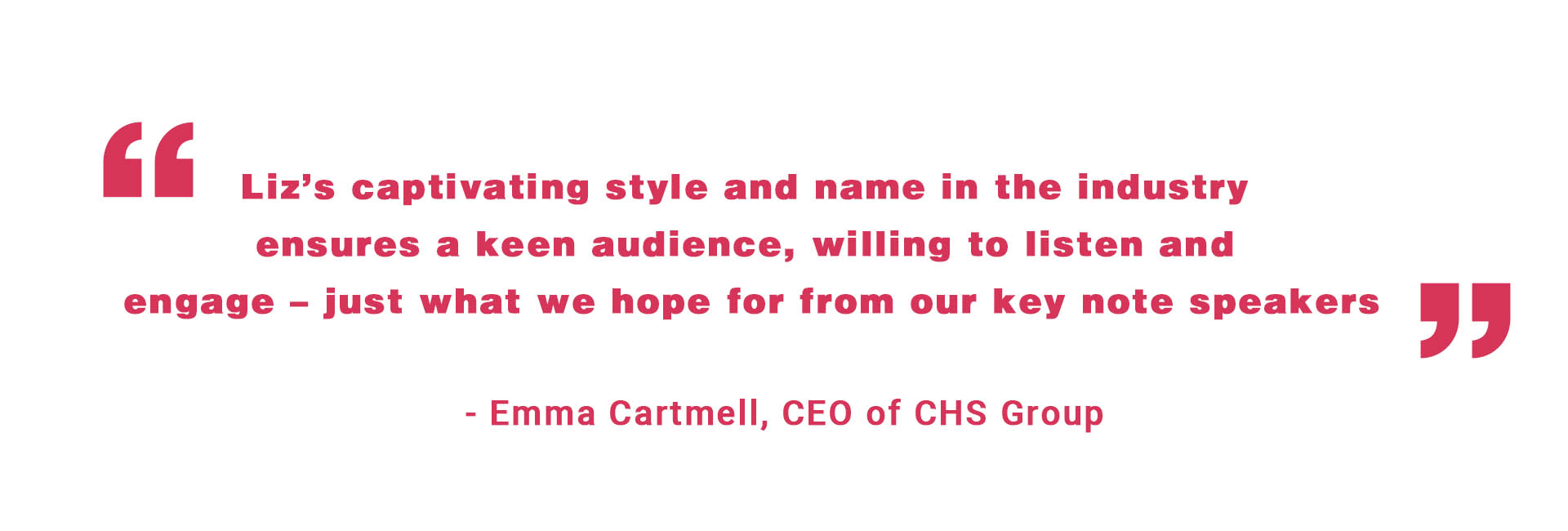 Emma Cartmell, CEO of CHS Group