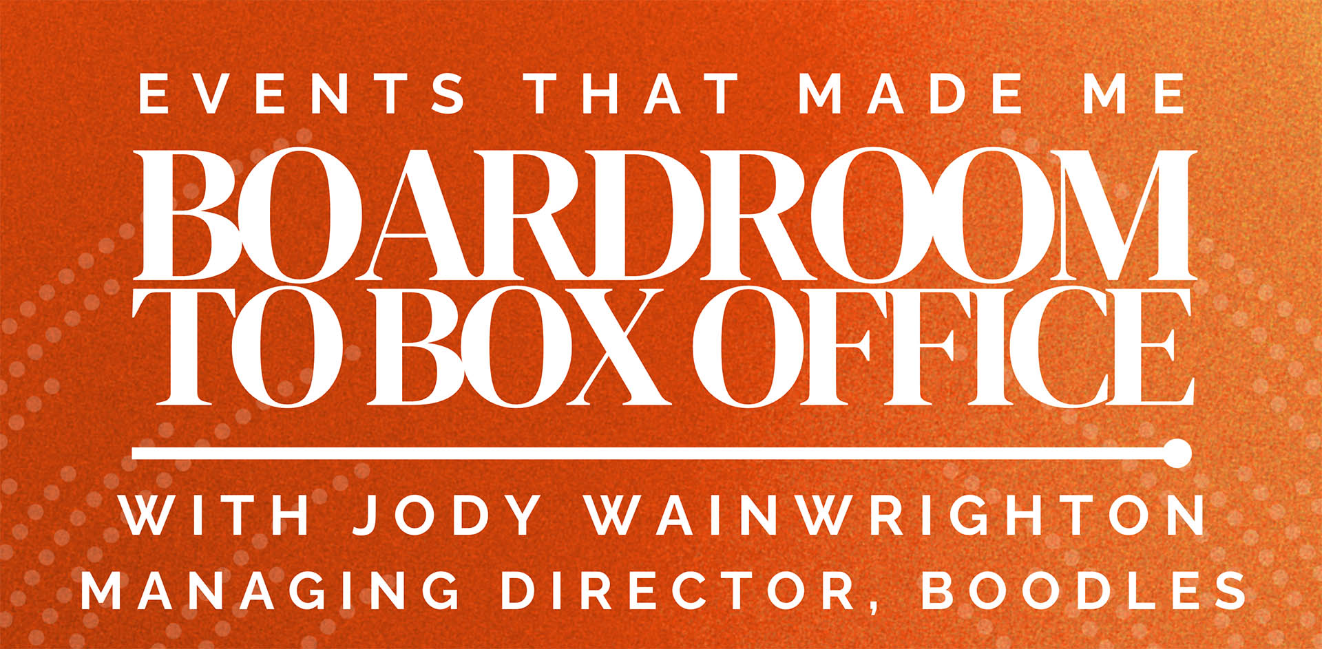 Jody Wainwright - Managing Director Boodles